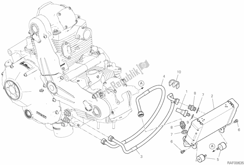 Wszystkie części do Ch? Odnica Oleju Ducati Scrambler 1100 Sport USA 2018